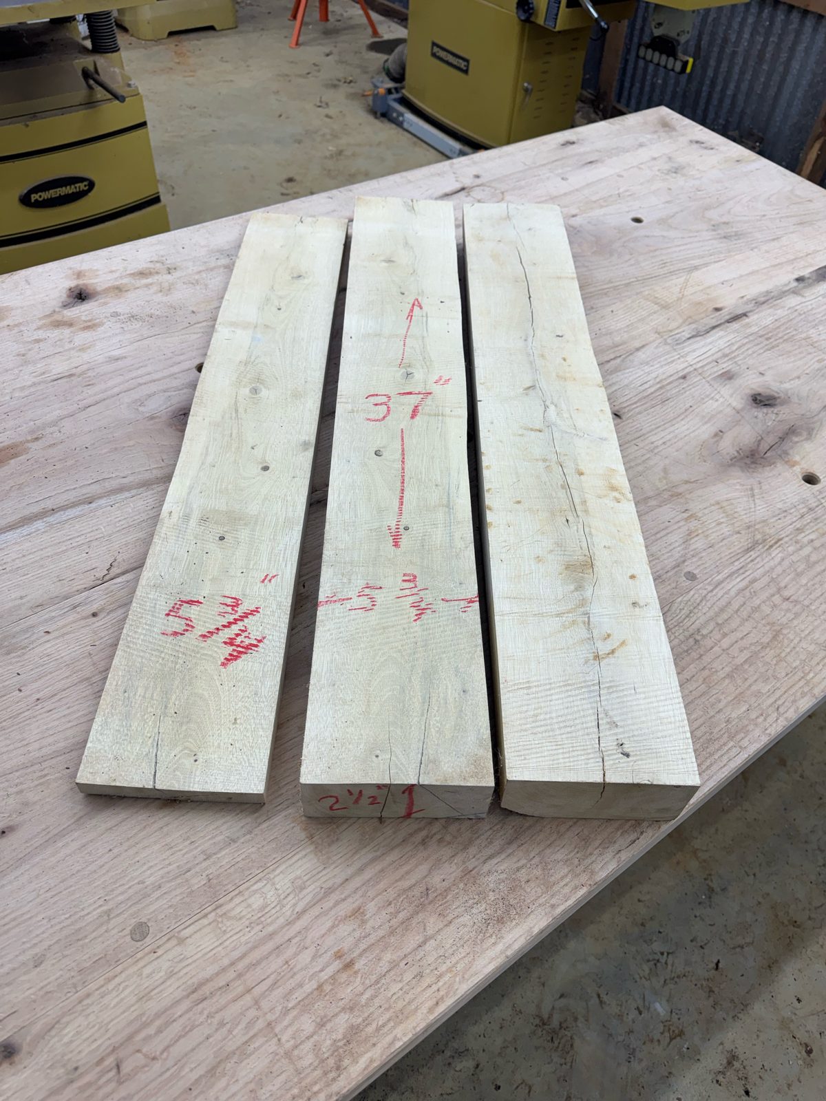 Gum bumelia boards, set of 3, lot GB001